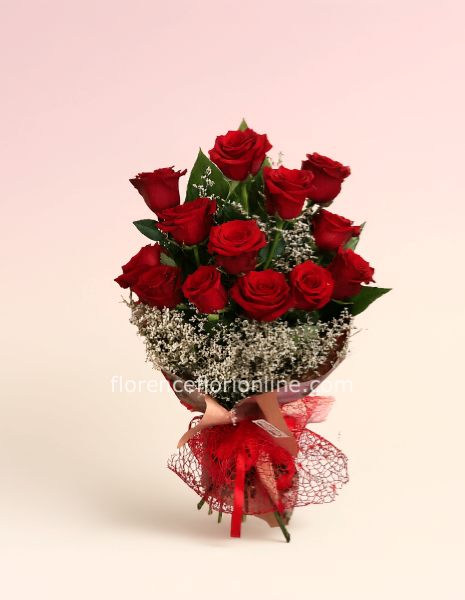 12 Rose rosse  