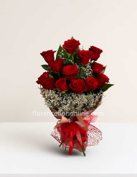 12 Rose rosse  
