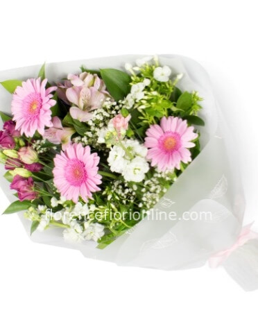 Mazzo di fiori misti colori tenui