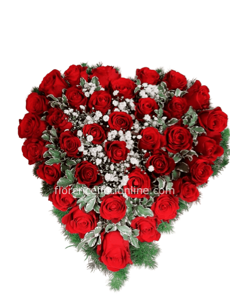 Cuore di rose rosse Ø 20 cm