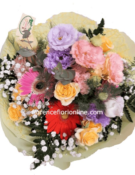 Bouquet assortito di fiori freschi colorati (standard)