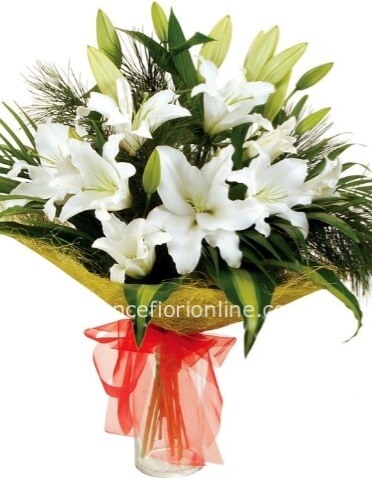 Mazzo di lilium bianchi (Standard)