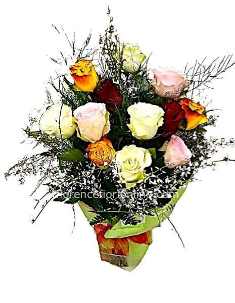 Rose assortite in confezione regalo