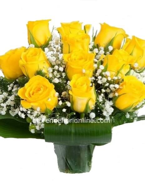 Bouquet di rose gialle