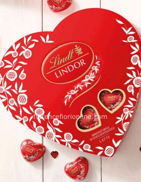 Scatola cuore al latte lindt da 96 grammi