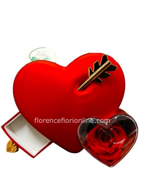 Cuore porta gioielli e Rosa