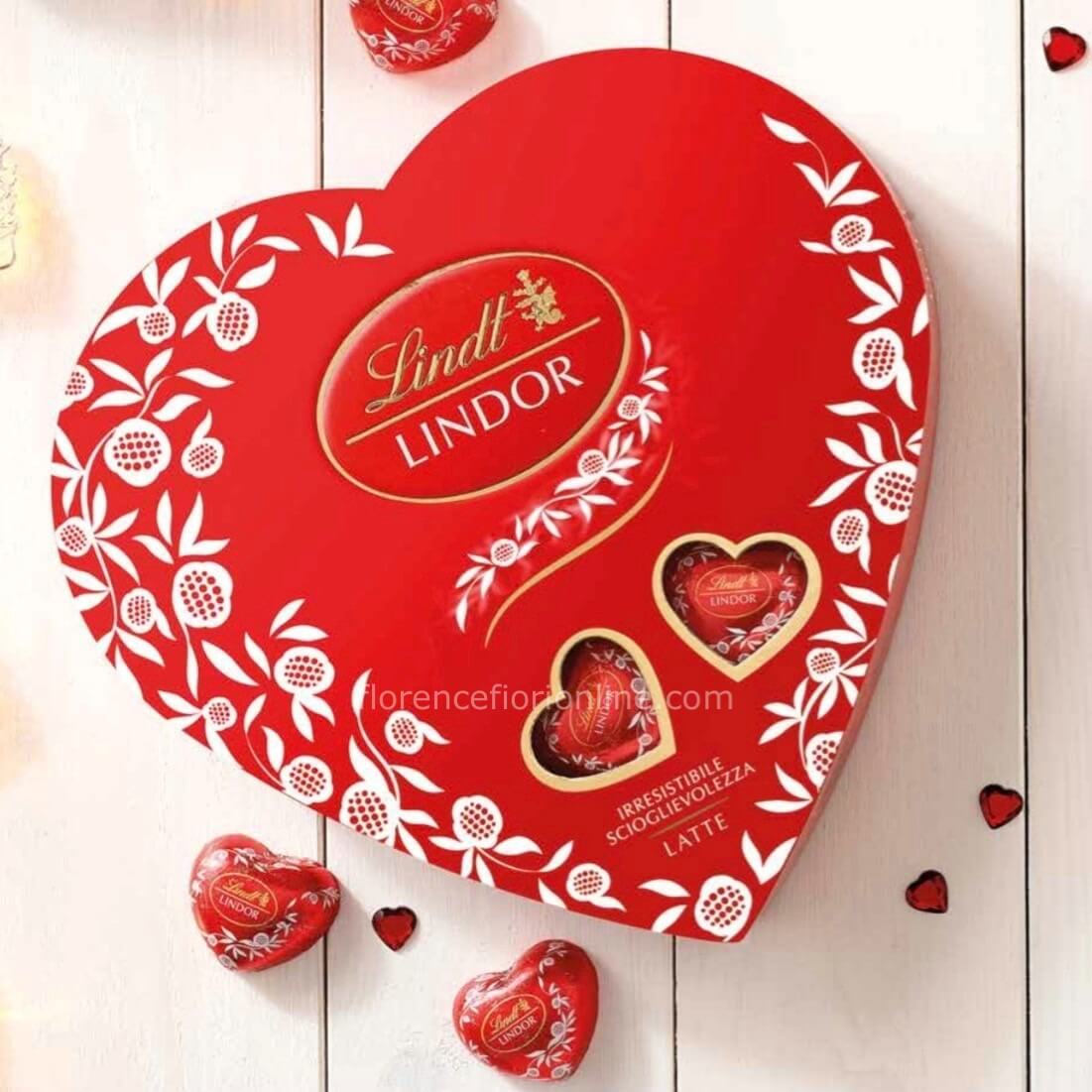 Cuore Lindt 178 gr. » Fiorista consegna fiori e piante a domicilio a Gaeta.  Acquisto e invio online di fiori a Gaeta e Formia.